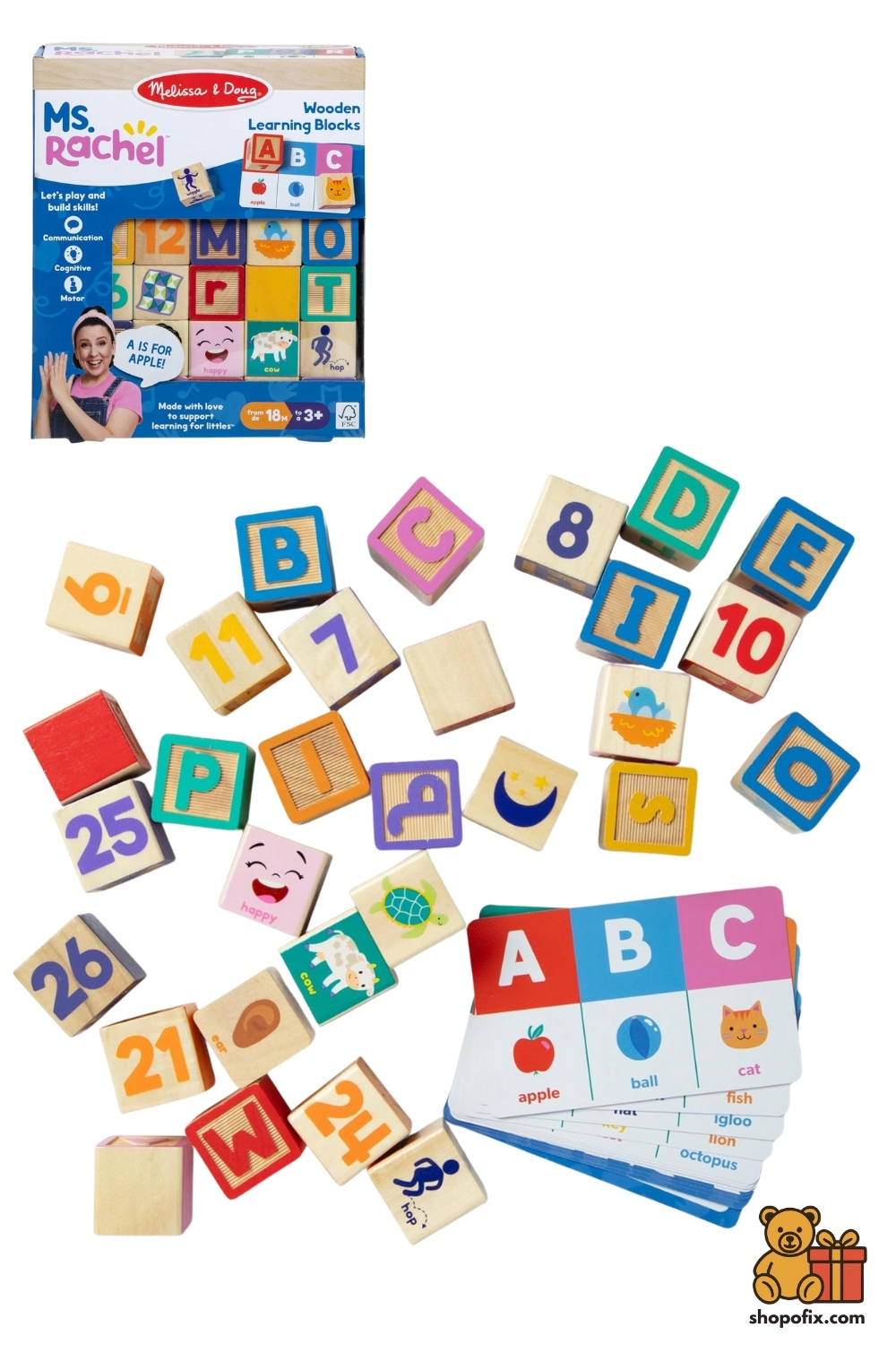 Melissa & Doug Ms. Rachel Learning Blocks Letter and Number