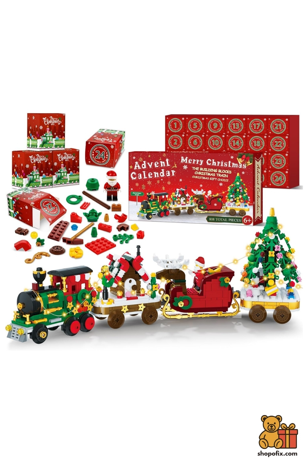 Train Building Blocks Advent Calendar