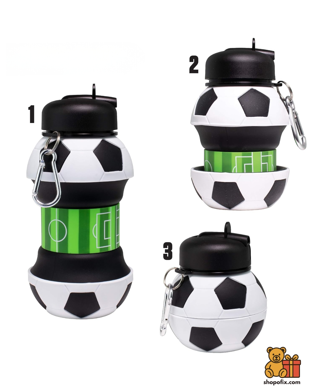 Football Silicone Water Bottle