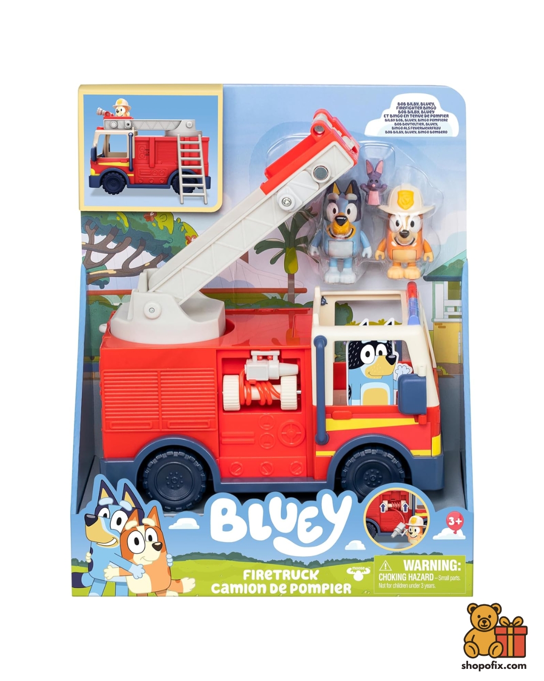 Bluey Firetruck Toy Playset