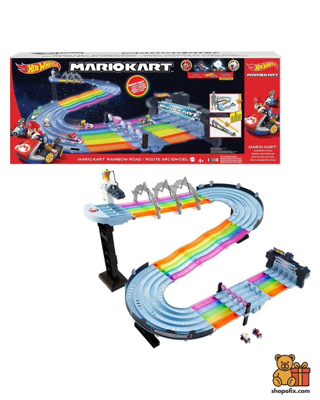 Hot Wheels Mario Kart Rainbow Road Raceway