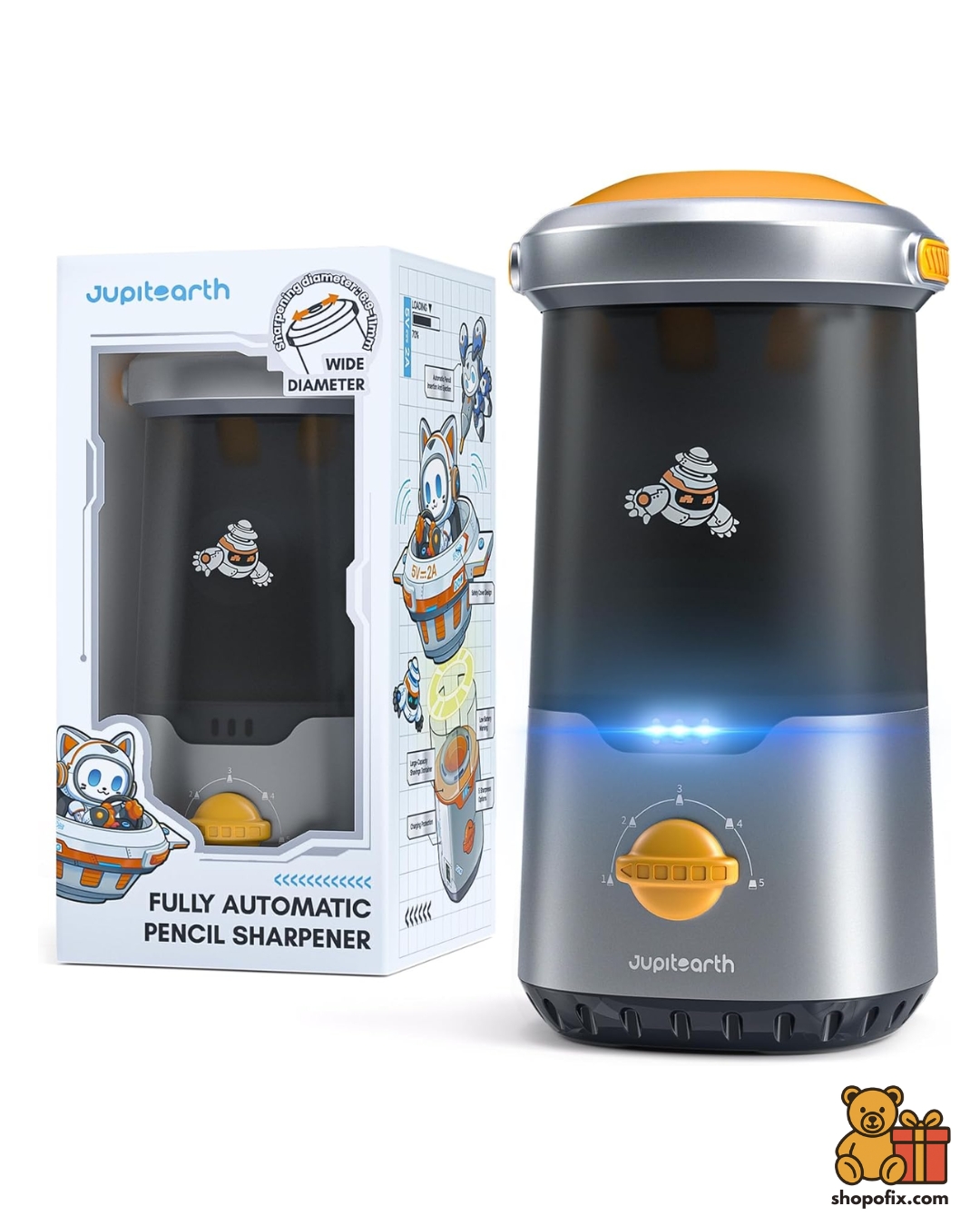 JUPITEARTH Electric Spaceship Pencil Sharpener