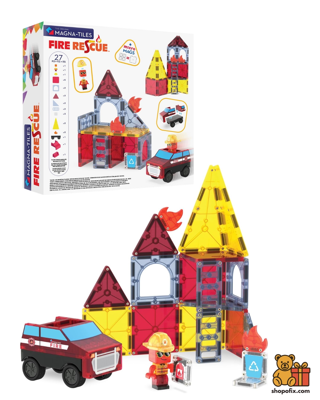 Magna-Tiles Fire Rescue 27-Piece Set