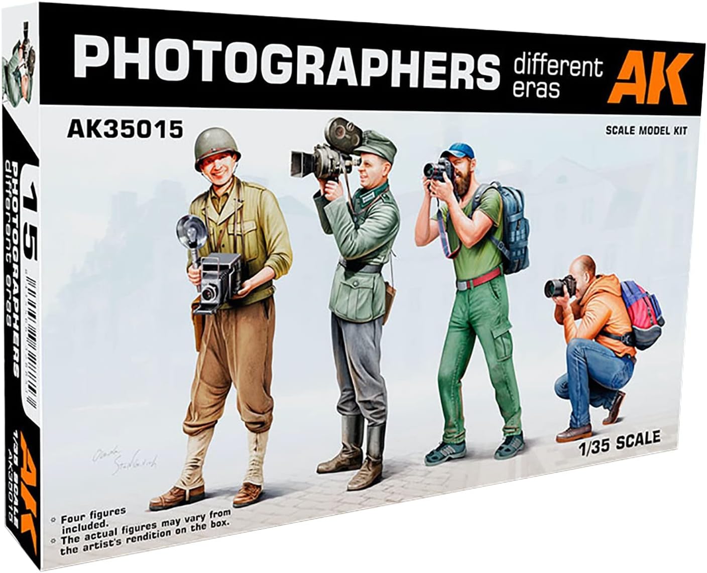 AK Interactive Photographers Figure Different ERAS - Photographer Toys for Kids