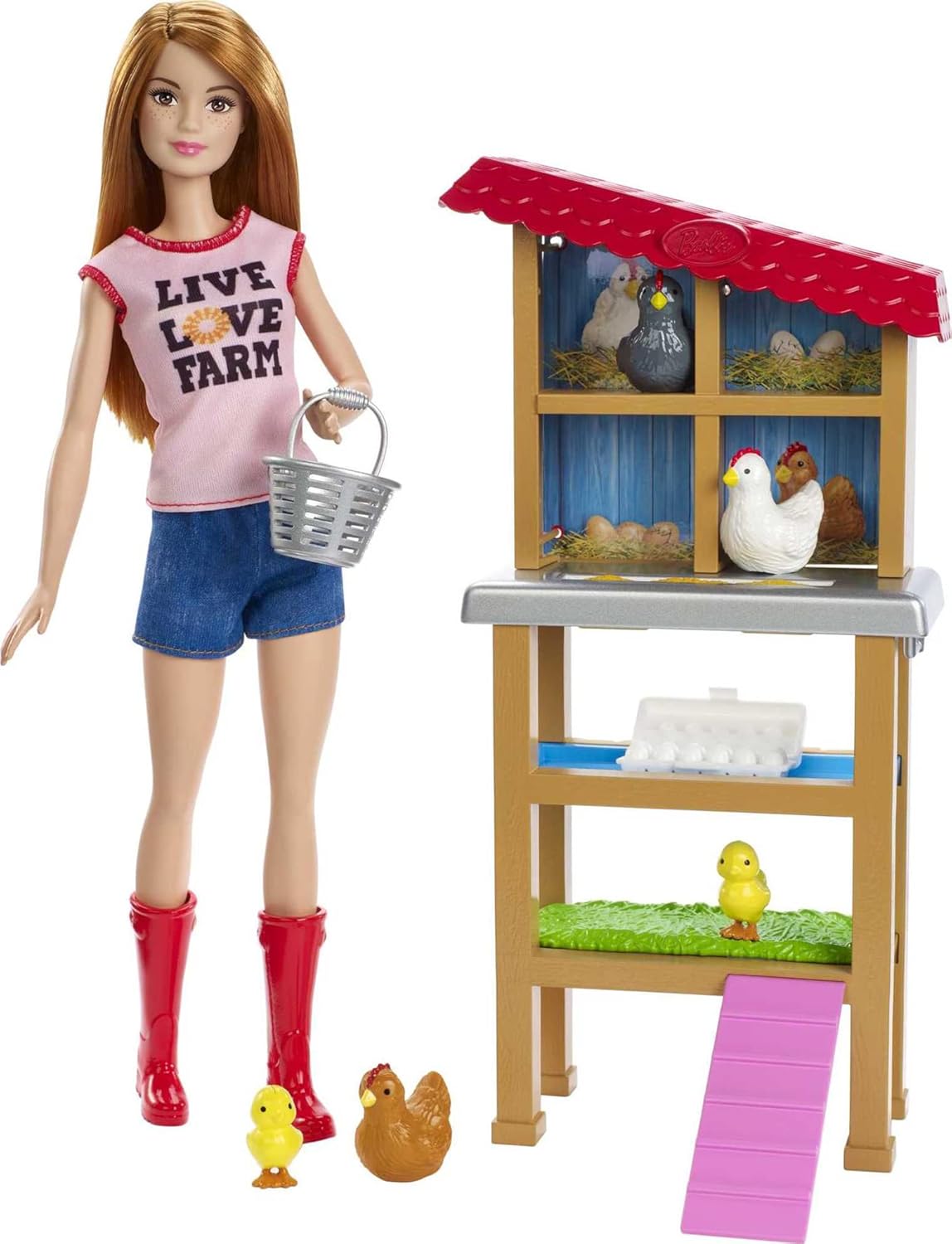 Barbie Chicken Farmer Doll - Farmer Toys for Kids