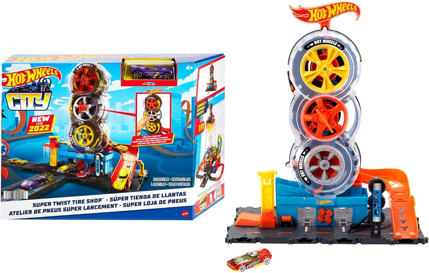 Hot Wheels City Super Twist Tire Shop Playset - Hot Wheels Track Sets
