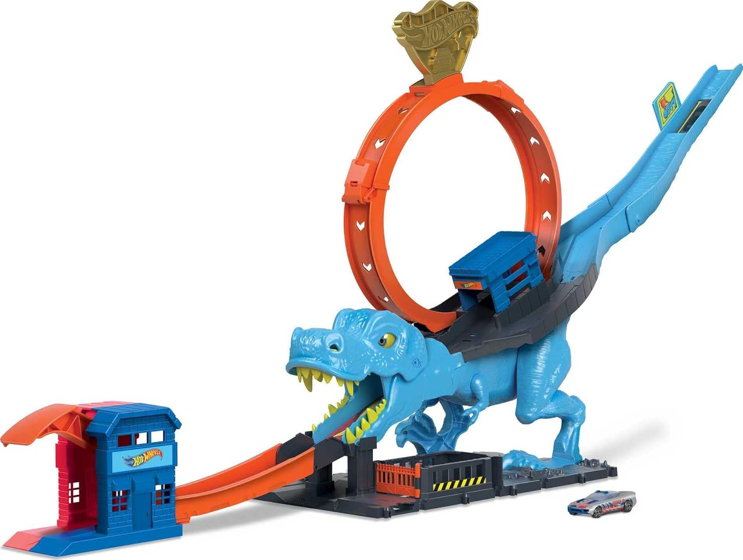 Hot Wheels City Track Set Giant Loop Dinosaur T-Rex - Hot Wheels Track Sets