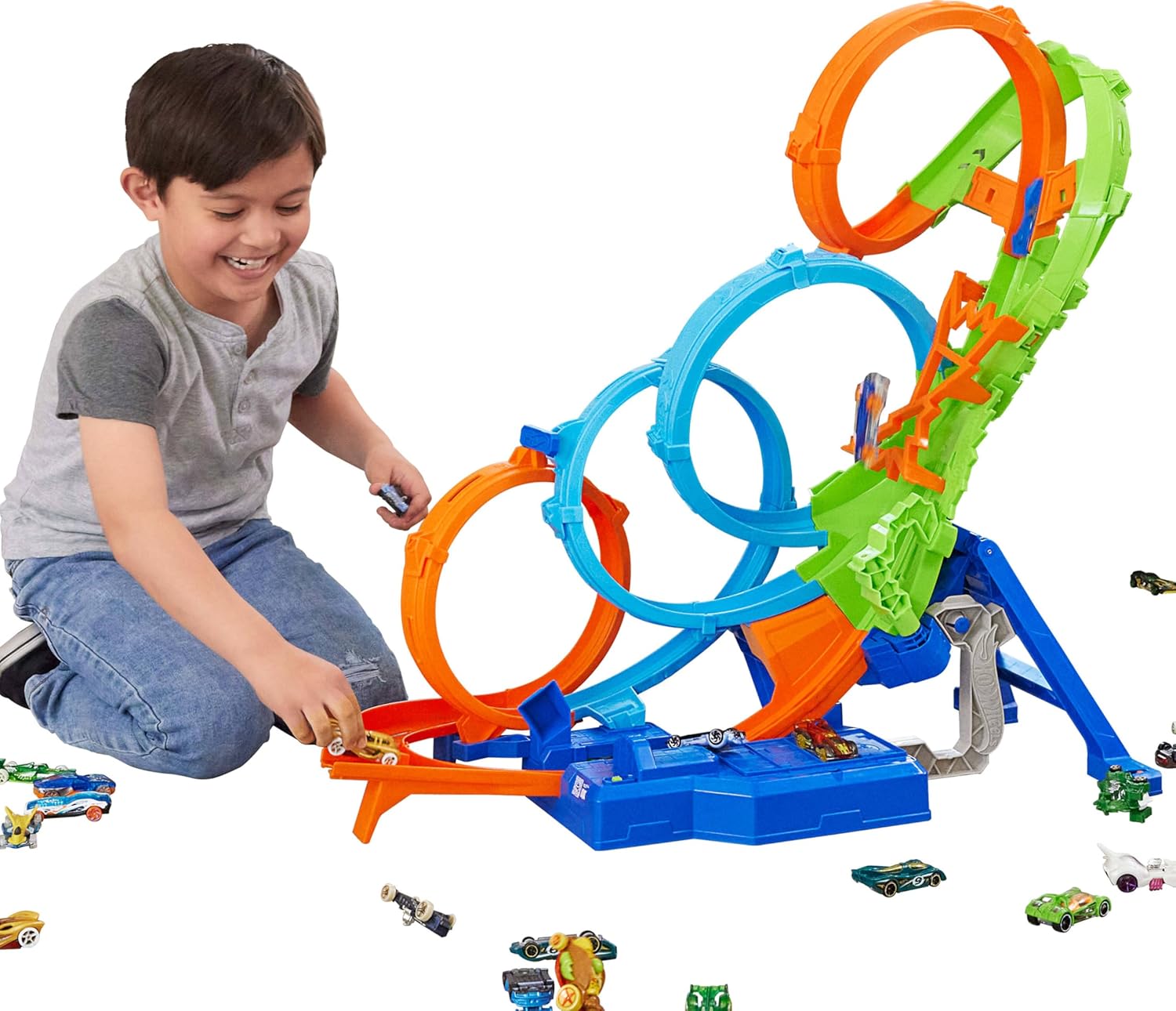 Hot Wheels Track Set with 4 Loops - Hot Wheels Track Sets