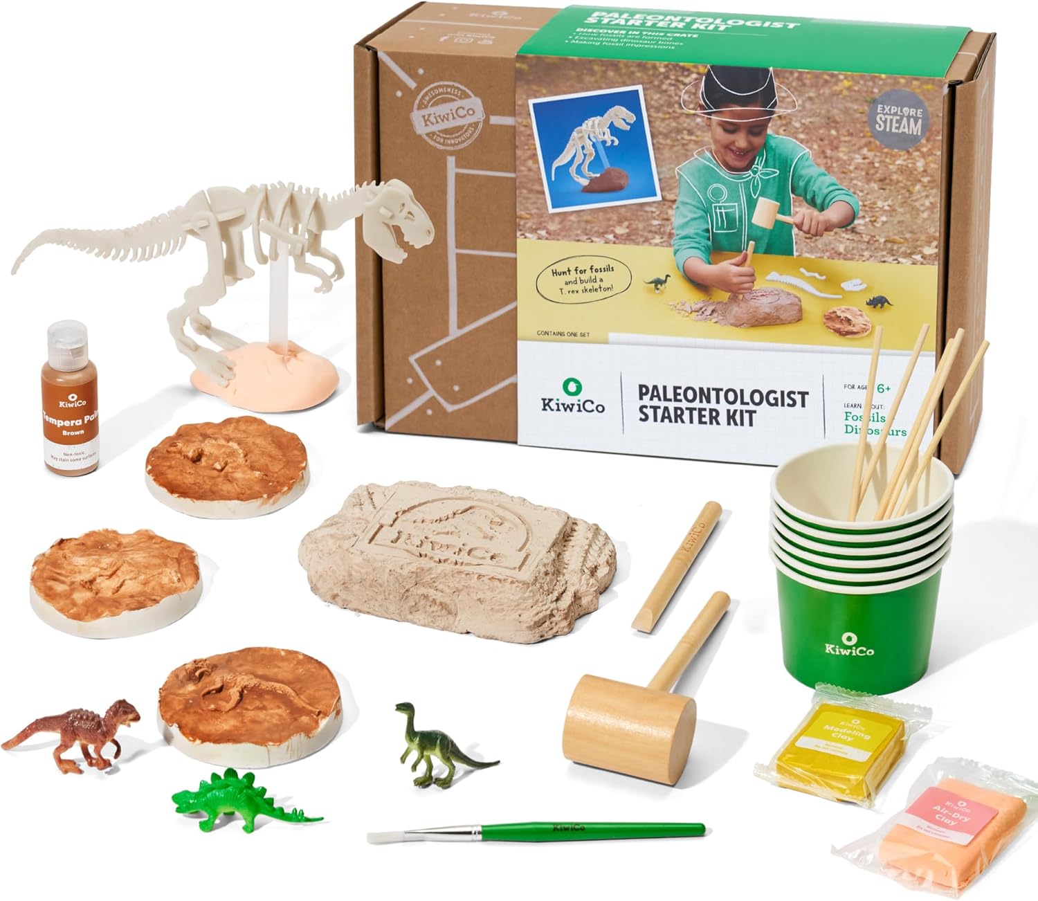 KiwiCo Dinosaur Fossil Dig Kit - Paleontologist Toys for Kids