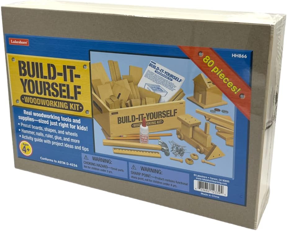 Lakeshore Build-It-Yourself Woodworking Kit - Carpenter Toys for Kids