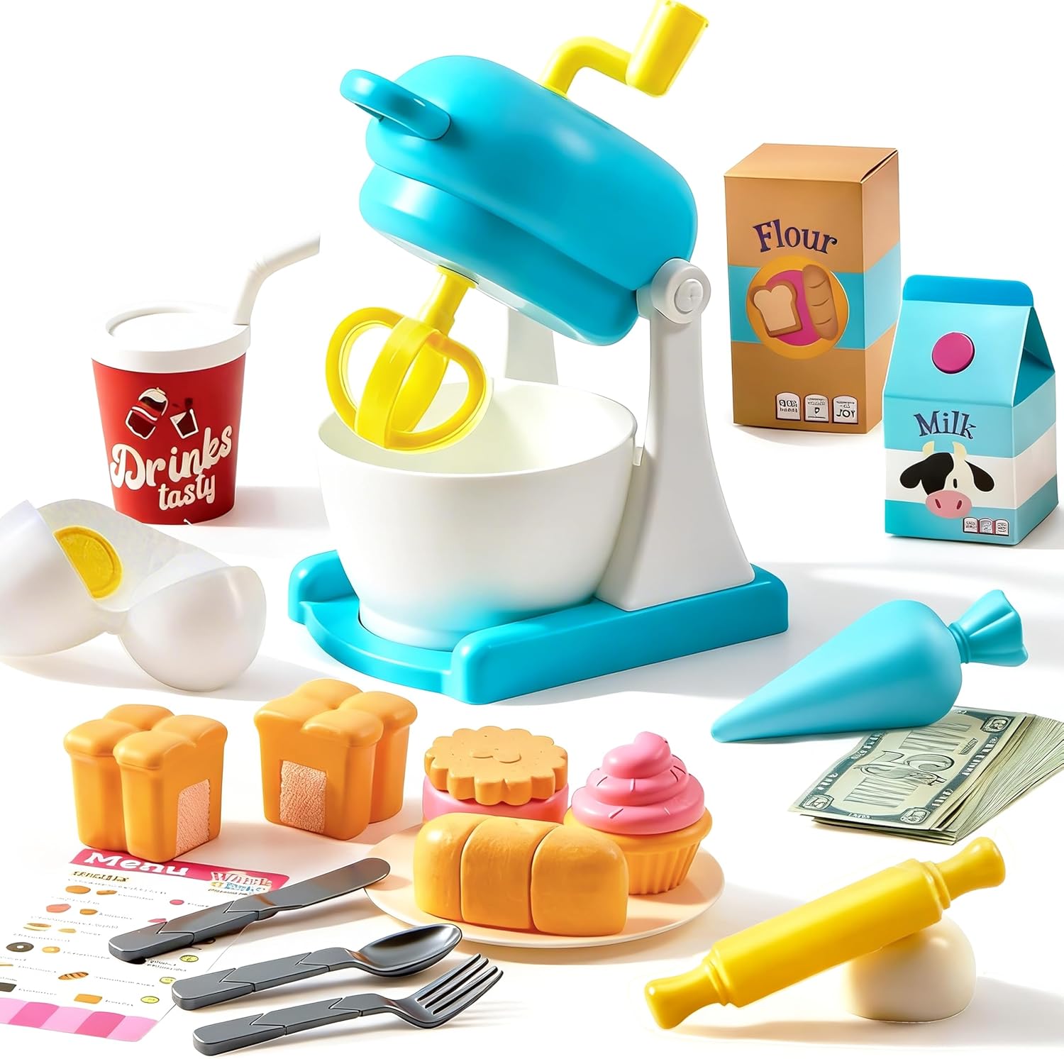 Lalalark Whisk and Bake Bakery Mixer Playset - Baker Toys for Kids