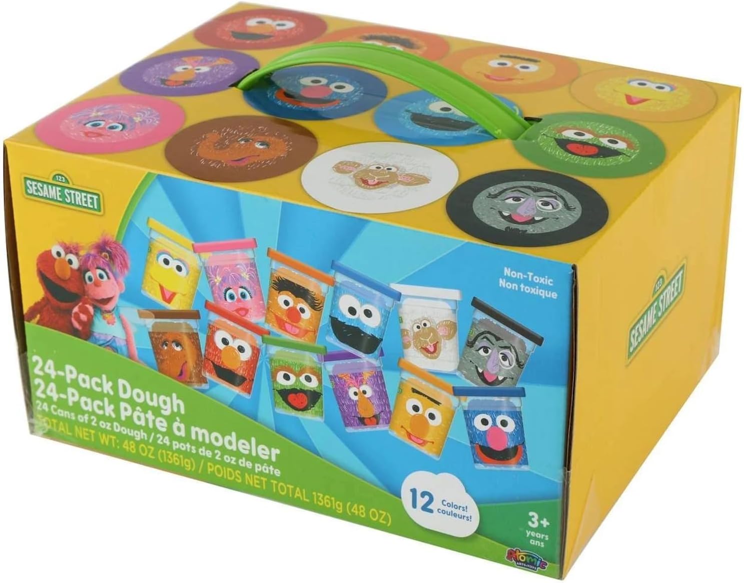 Leap Year Sesame Street 24-Pack of Dough with Carrying Handle - Sesame Street Toys for Kids