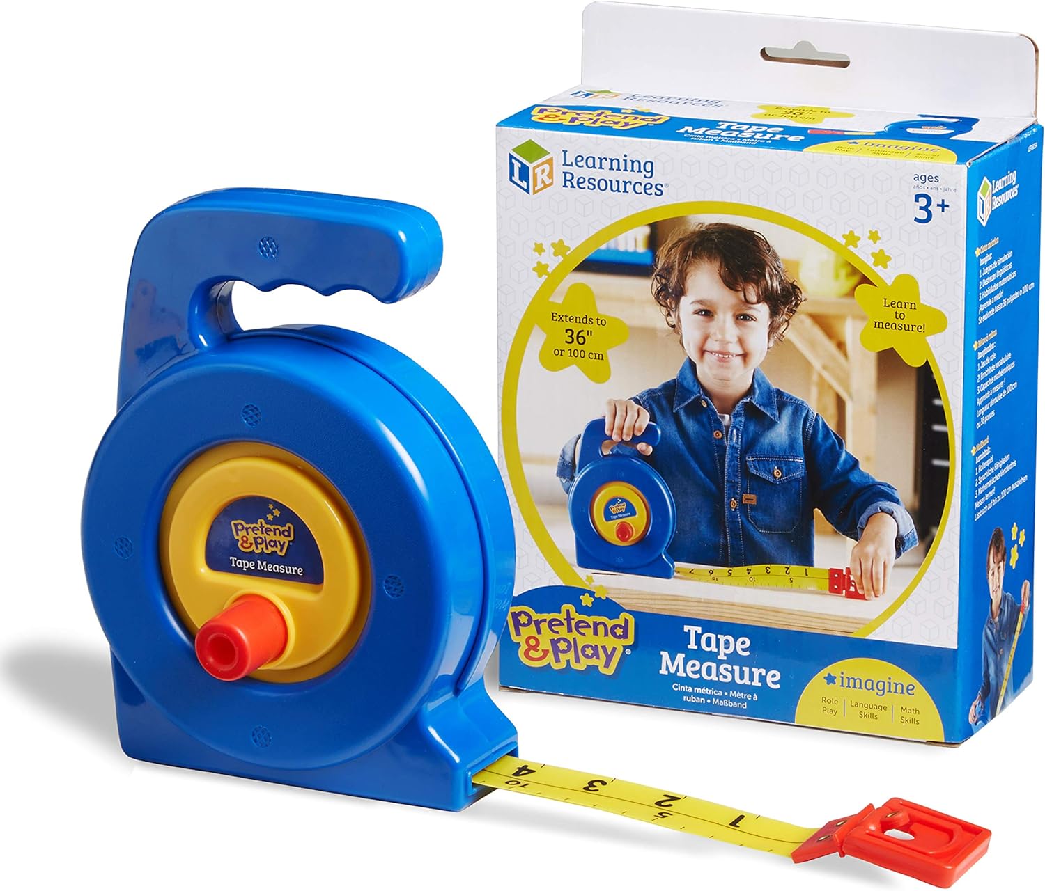 Learning Resources Pretend Play 3 inch Long Tape Measure - Carpenter Toys for Kids