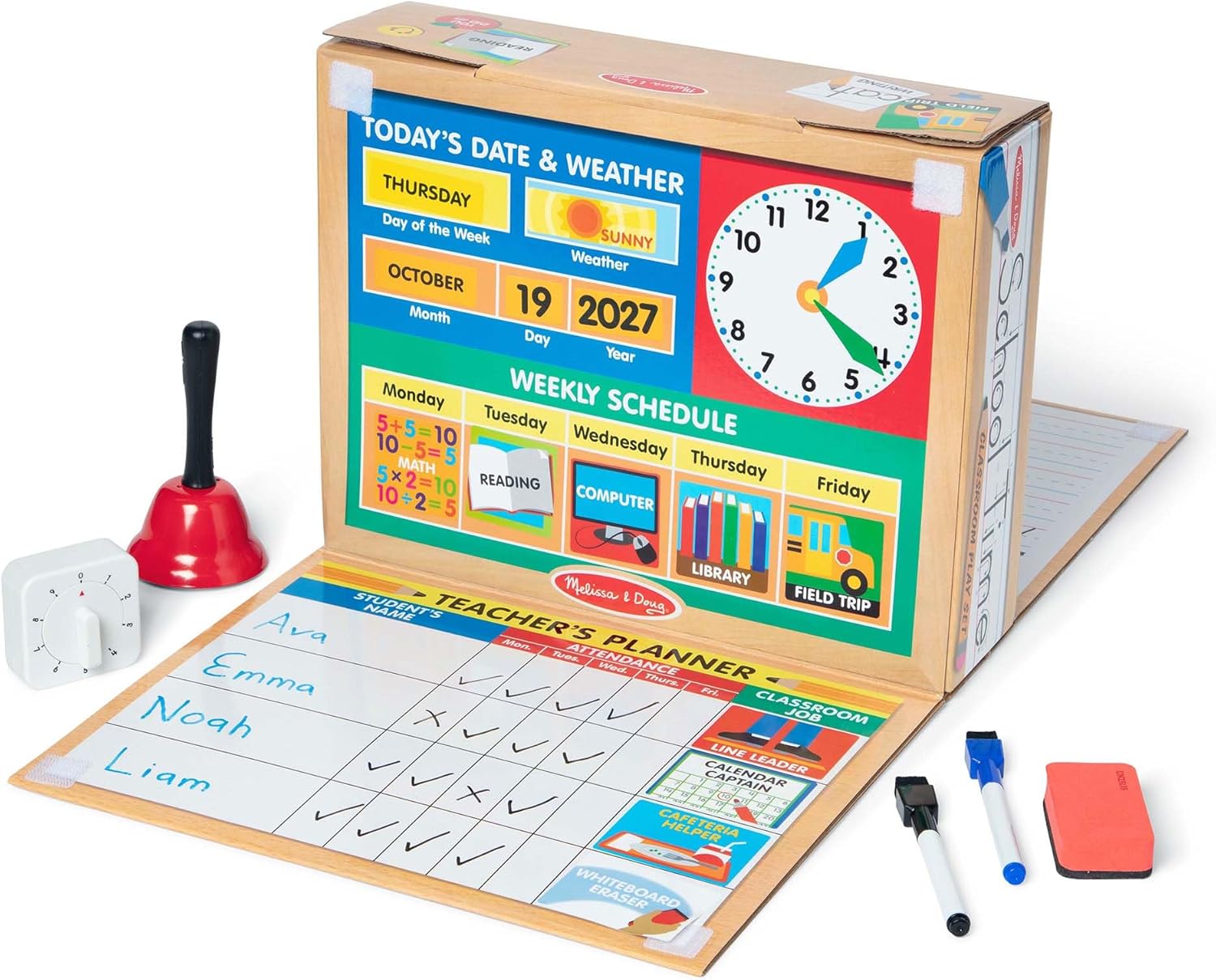 Melissa & Doug Classroom Play Set Game - Teacher Toys for Kids