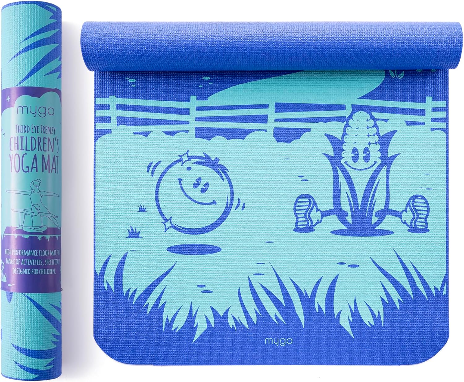 Myga Silk Print Non-Slip Yoga Mat for Children - Yoga Instructor Toys
