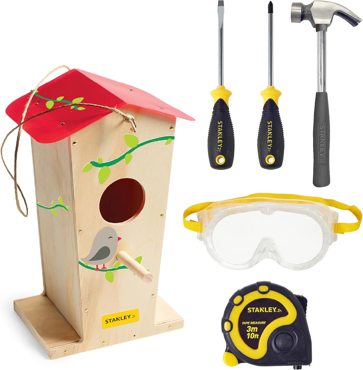 STANLEY Jr. Wooden Kit Birdhouse - Carpenter Toys for Kids