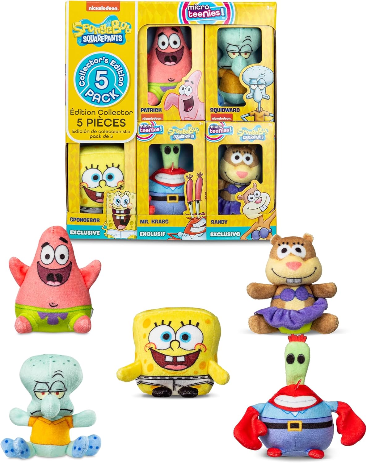 Spongebob Square Pants 5 Pack Mini Plush - Spongebob Squarepants Toys