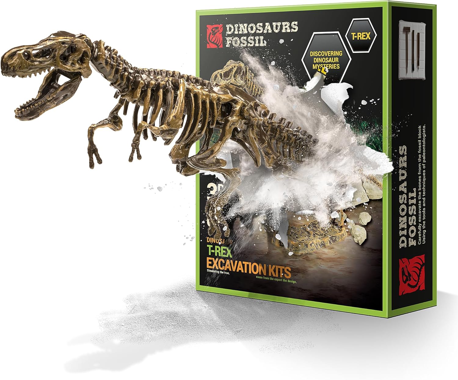 VIBIRIT Dig Up Dinosaurs Skeleton Set - Paleontologist Toys for Kids