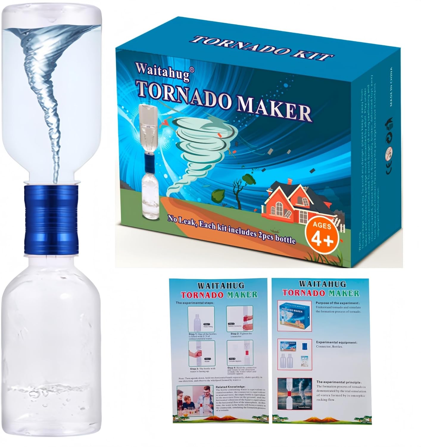 Waitahug Tornado Maker Weather Toys - Meteorologist Toys for Kids