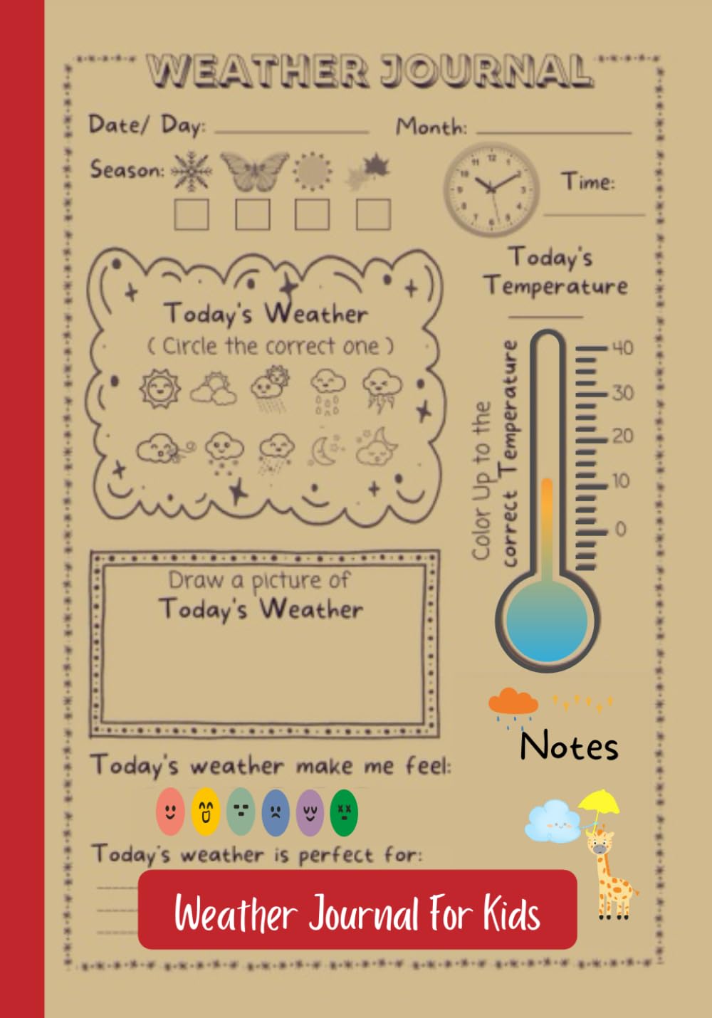 Weather Journal for Kids - Meteorologist Toys for Kids