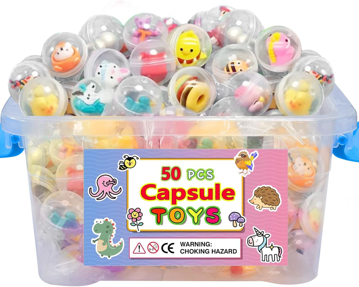 50pcs Adorable Mini Kawaii Capsule Toys Collection - School Holiday Activities for Kids