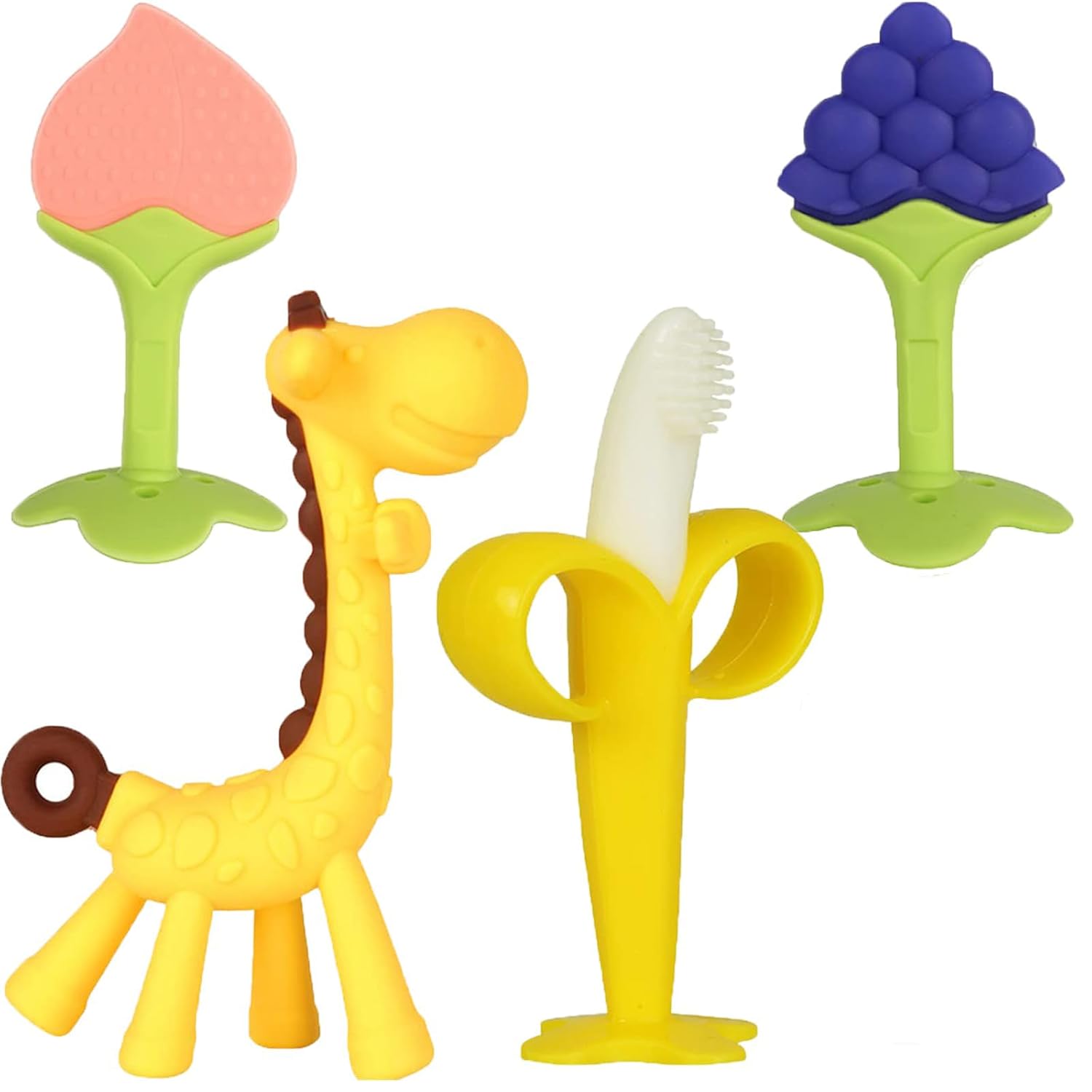 Baby Chew Teether Banana Toothbrush Fruit Shape Giraffe