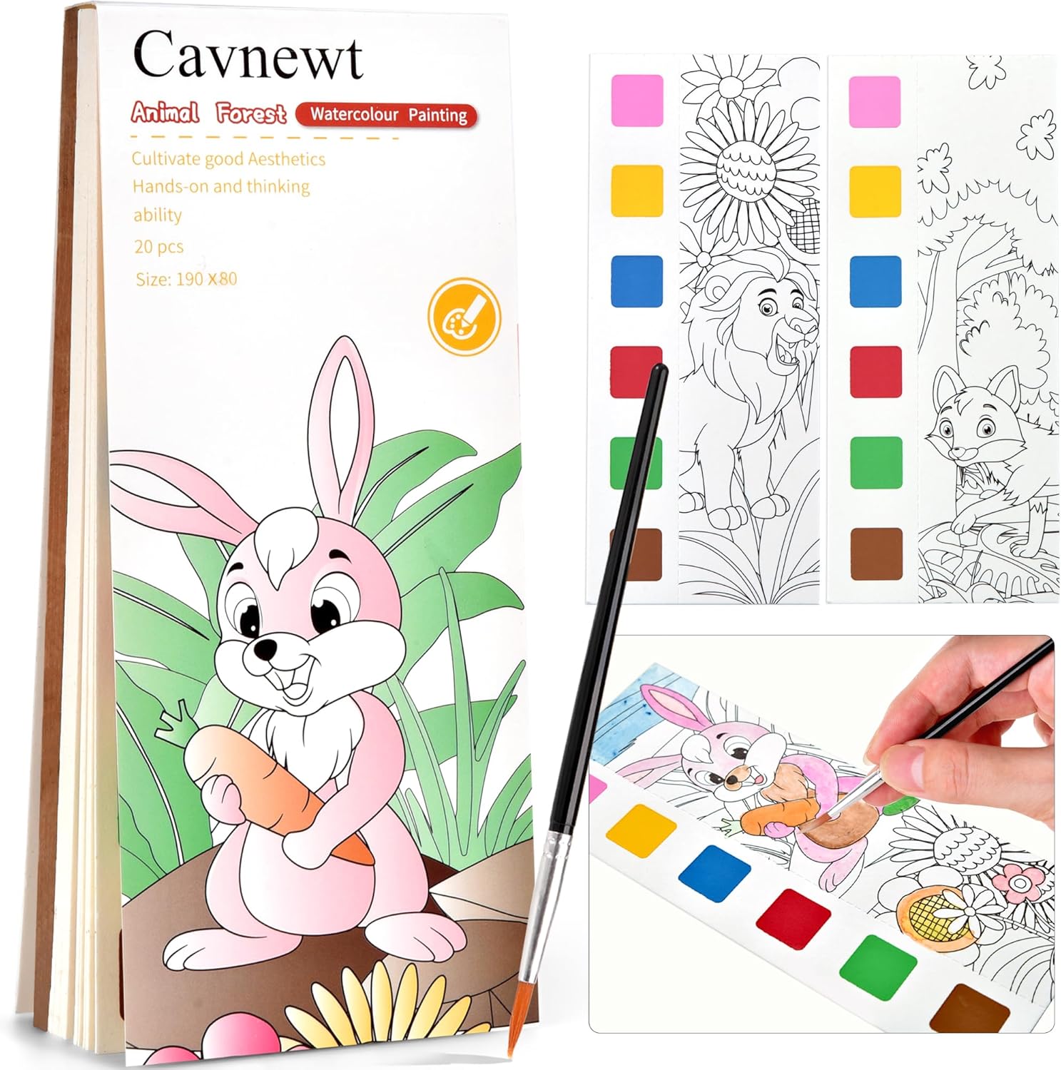 Cavnewt Pocket Watercolor Painting Book