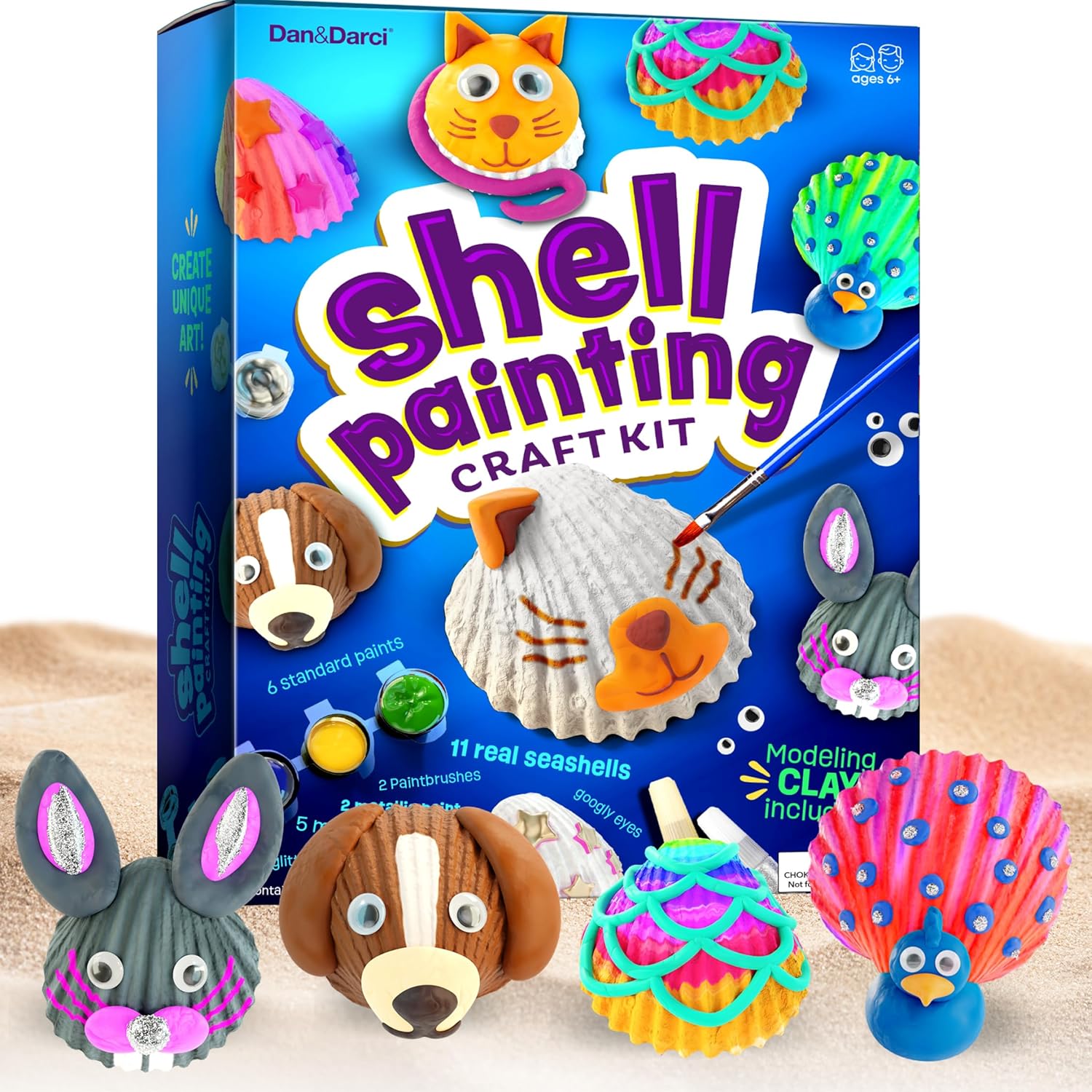 Dan&Darci Kids Sea Shell Painting Kit