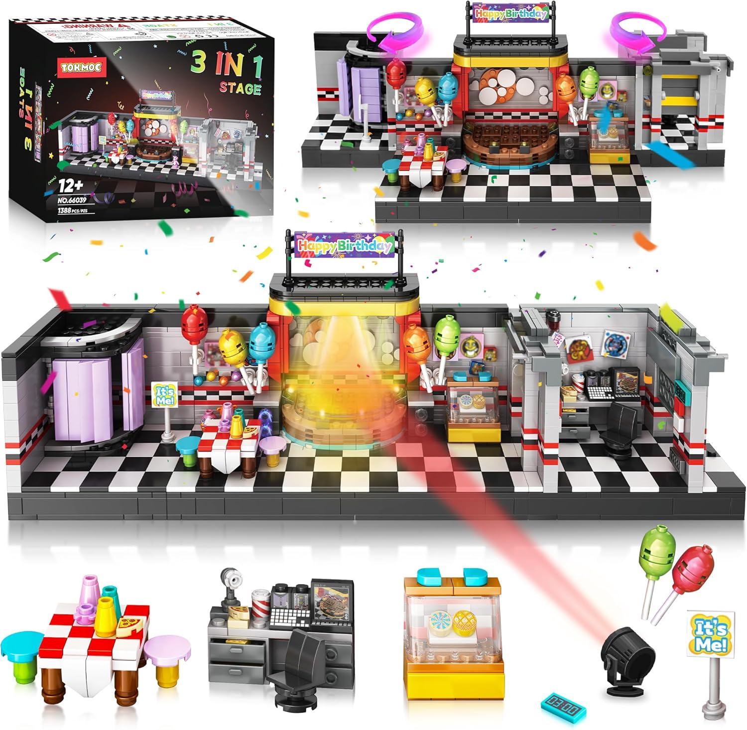 Five Nights Stage Building Blocks Toys Classic Horror Stage Building Set - Five Night At Freddy's FNAF Toys