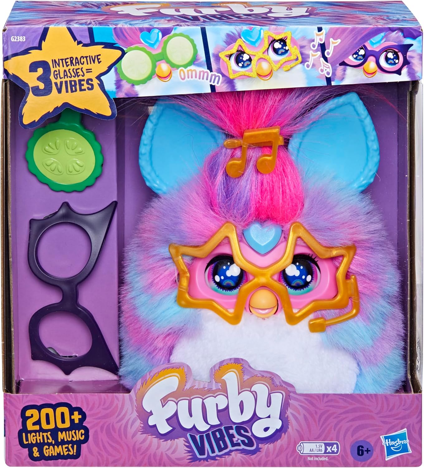 Furby Vibes Blue Razz Interactive Electronic Plush Toy