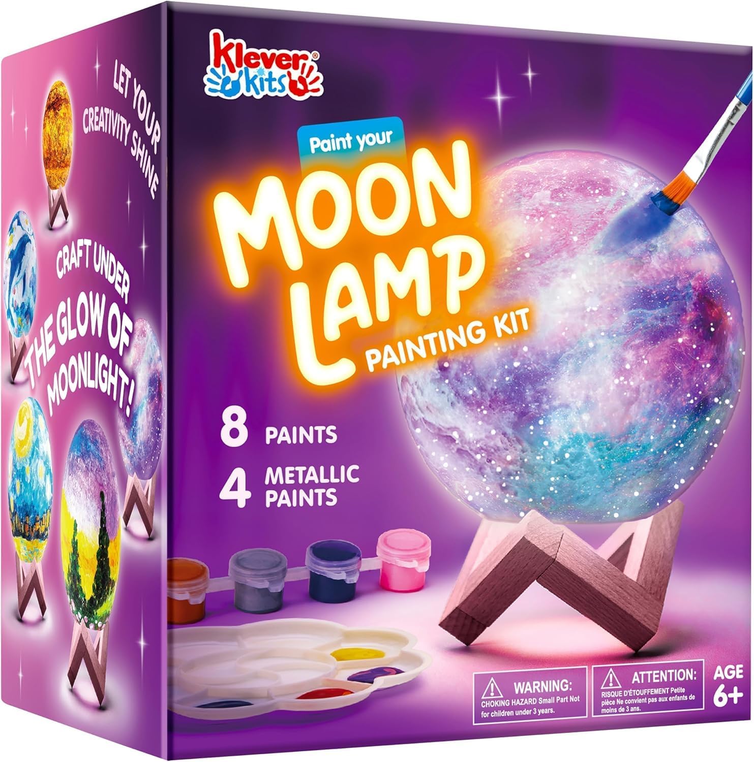 Klever Kits DIY 3D Moon Night Light, Paint Your Own Moon Lamp Kit