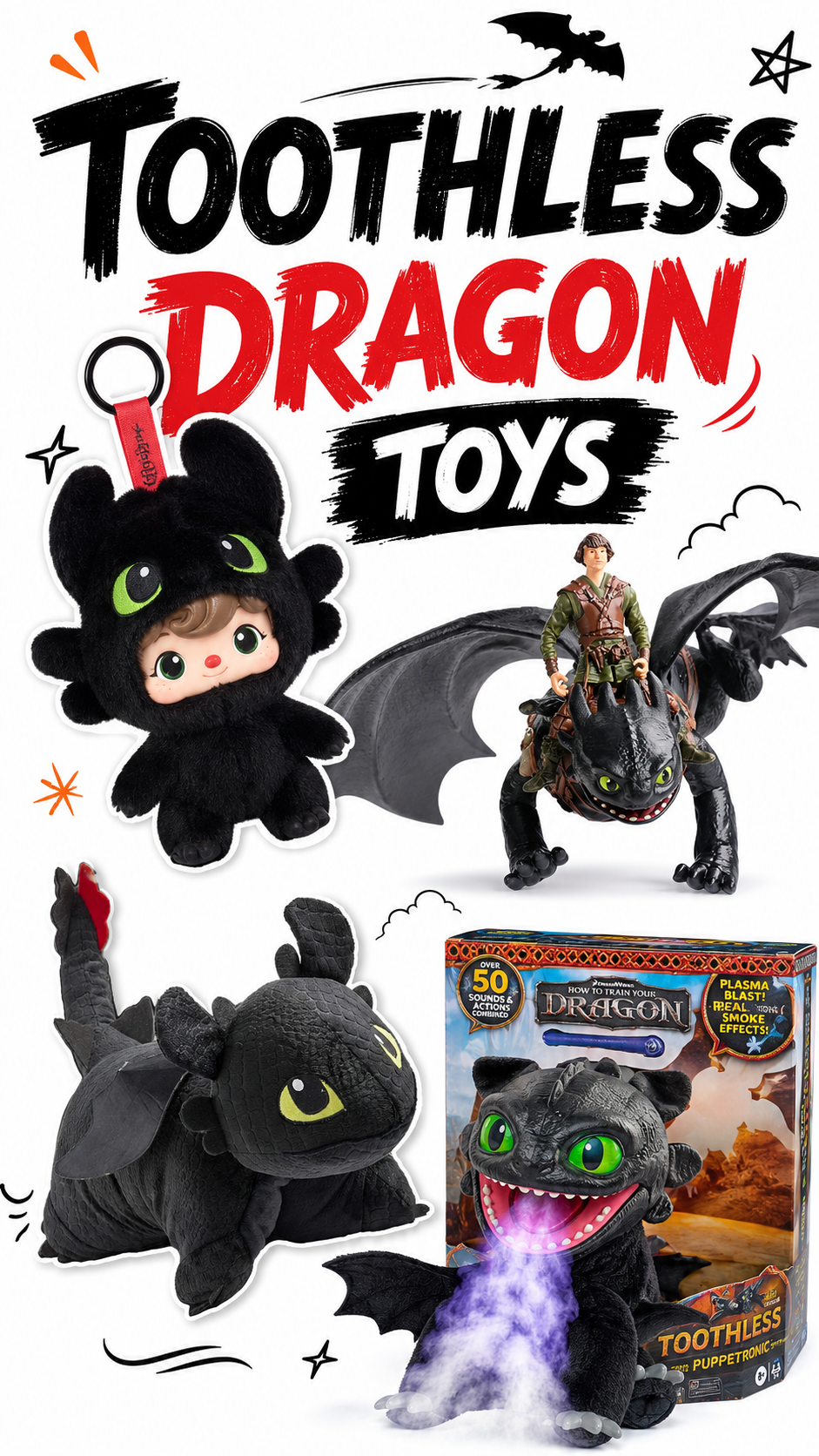 Toothless Dragon Toys How To Train Your Dragon Movie