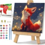 hkejoi Fox Paint by Numbers Kit for Kids