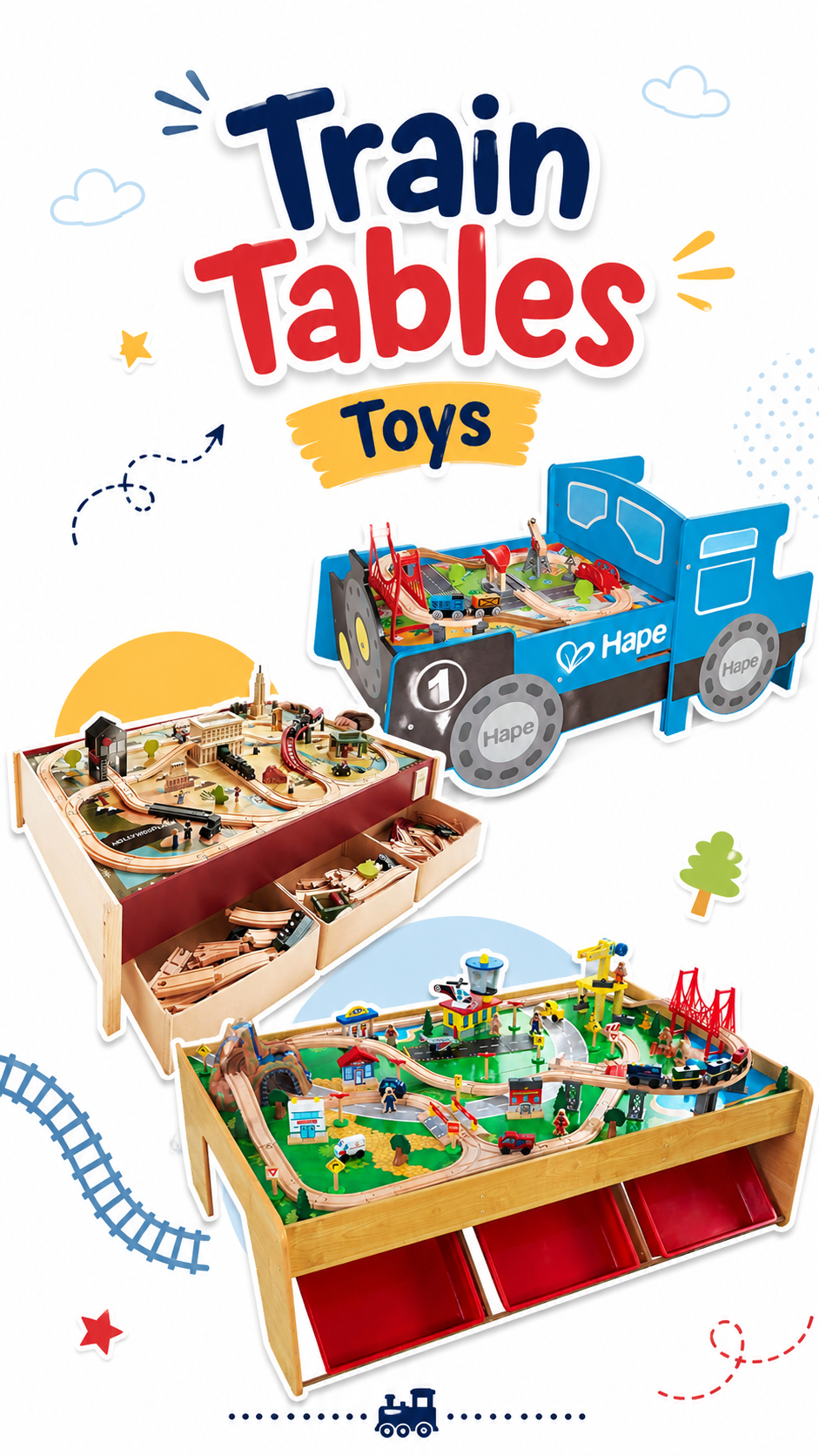 Train Tables Toys for Kids