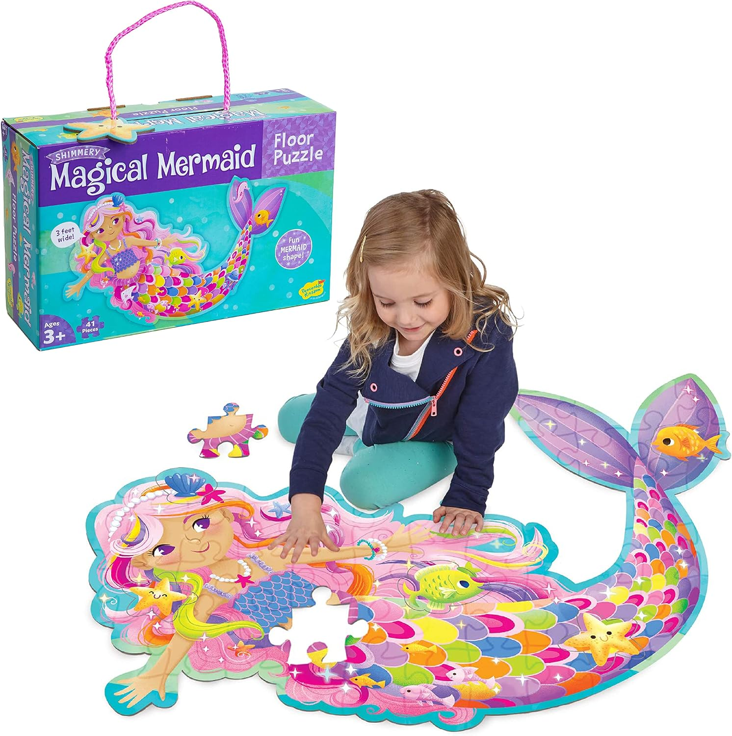 Peaceable Kingdom Jumbo Mermaid Floor Puzzle